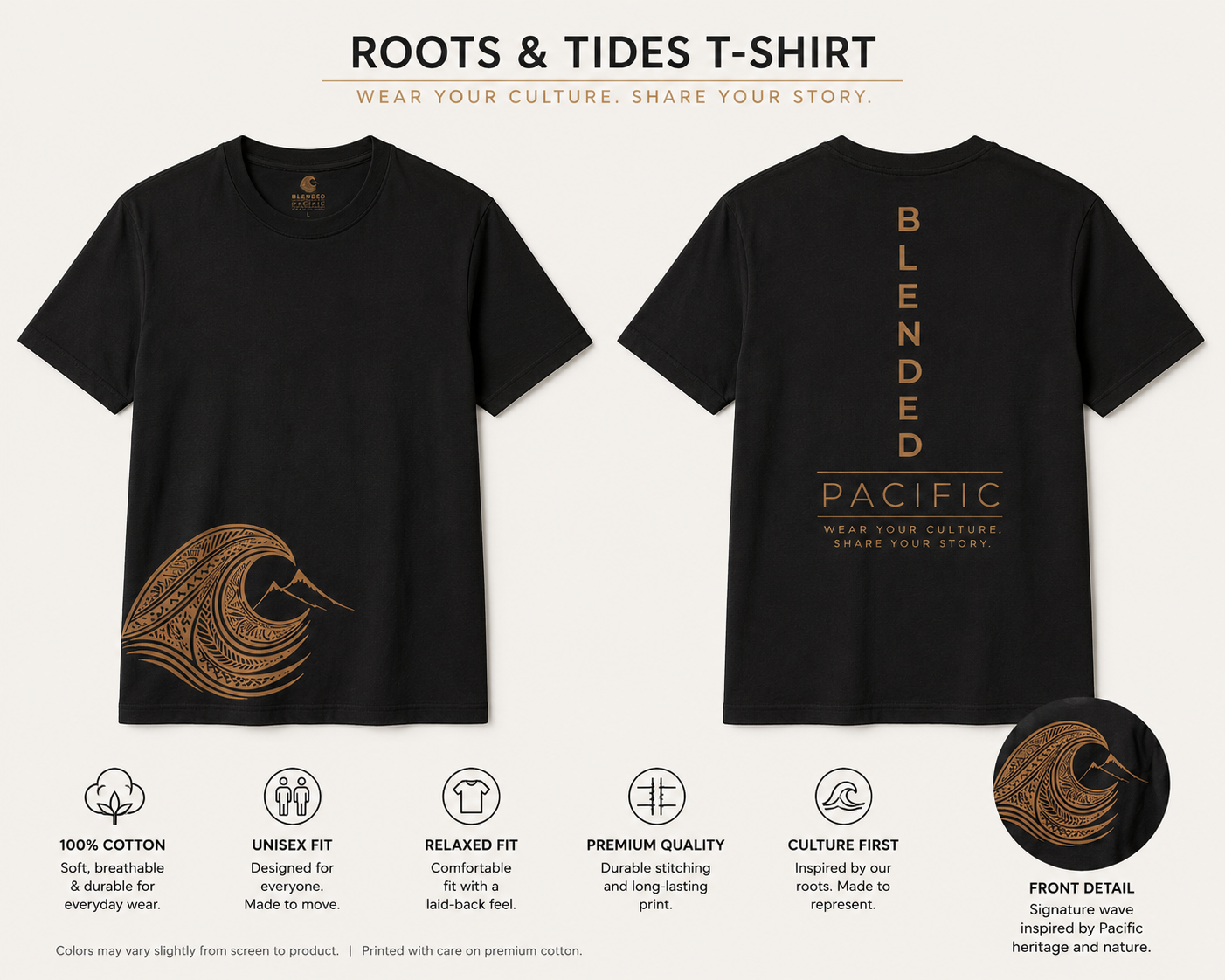 ROOTS & TIDES COTTON T-SHIRT