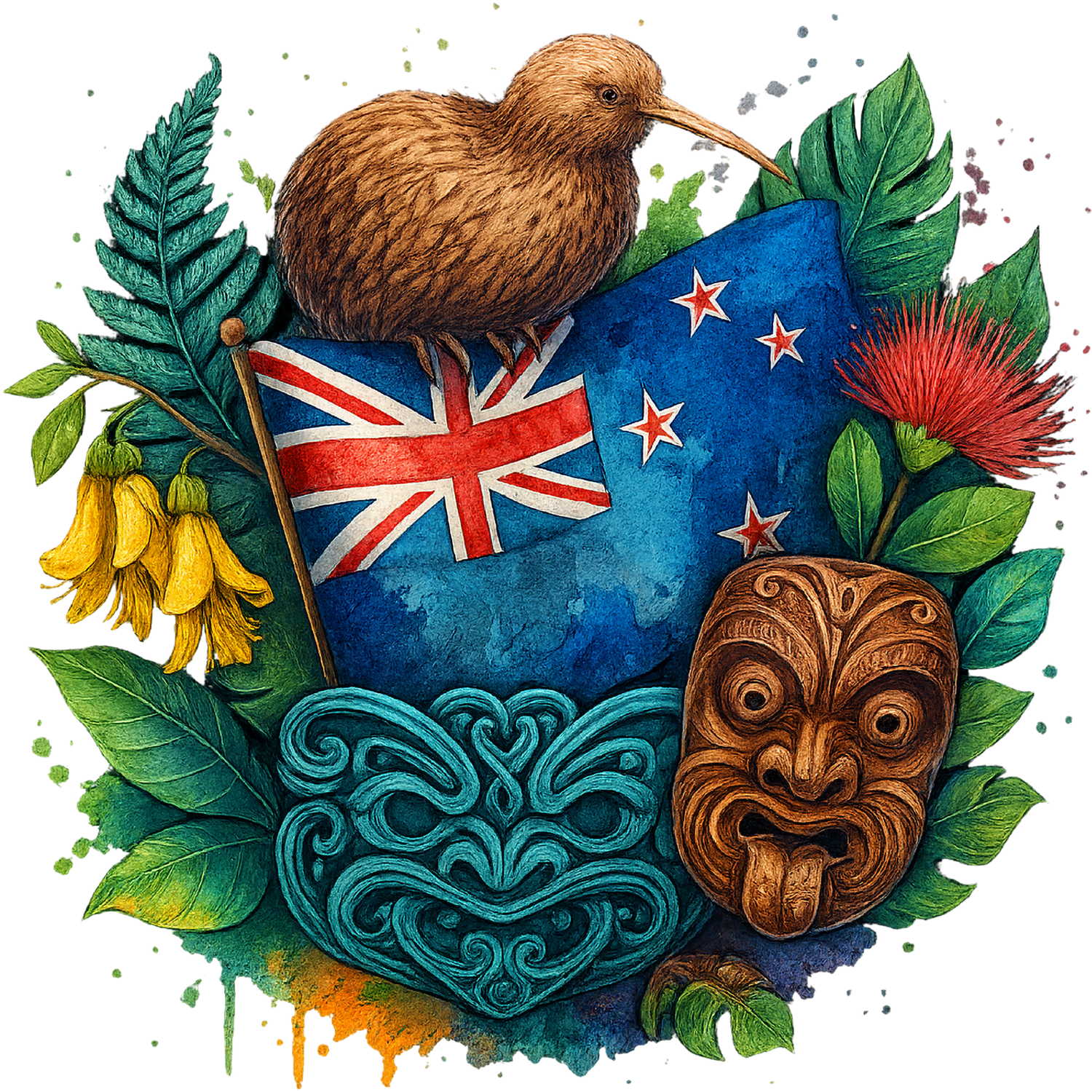 Kiwi Icons Kids Tee – Aotearoa in Every Stitch