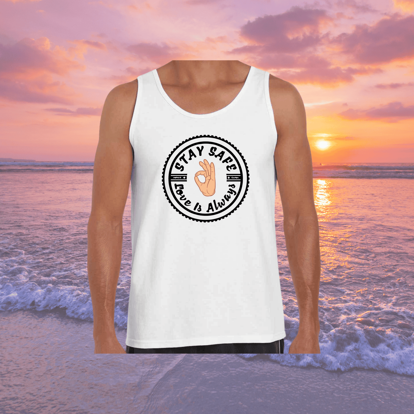 Stay Safe  OG Cotton Singlet - Mens