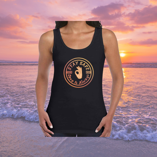 Stay Safe OG Cotton Singlet - Womens