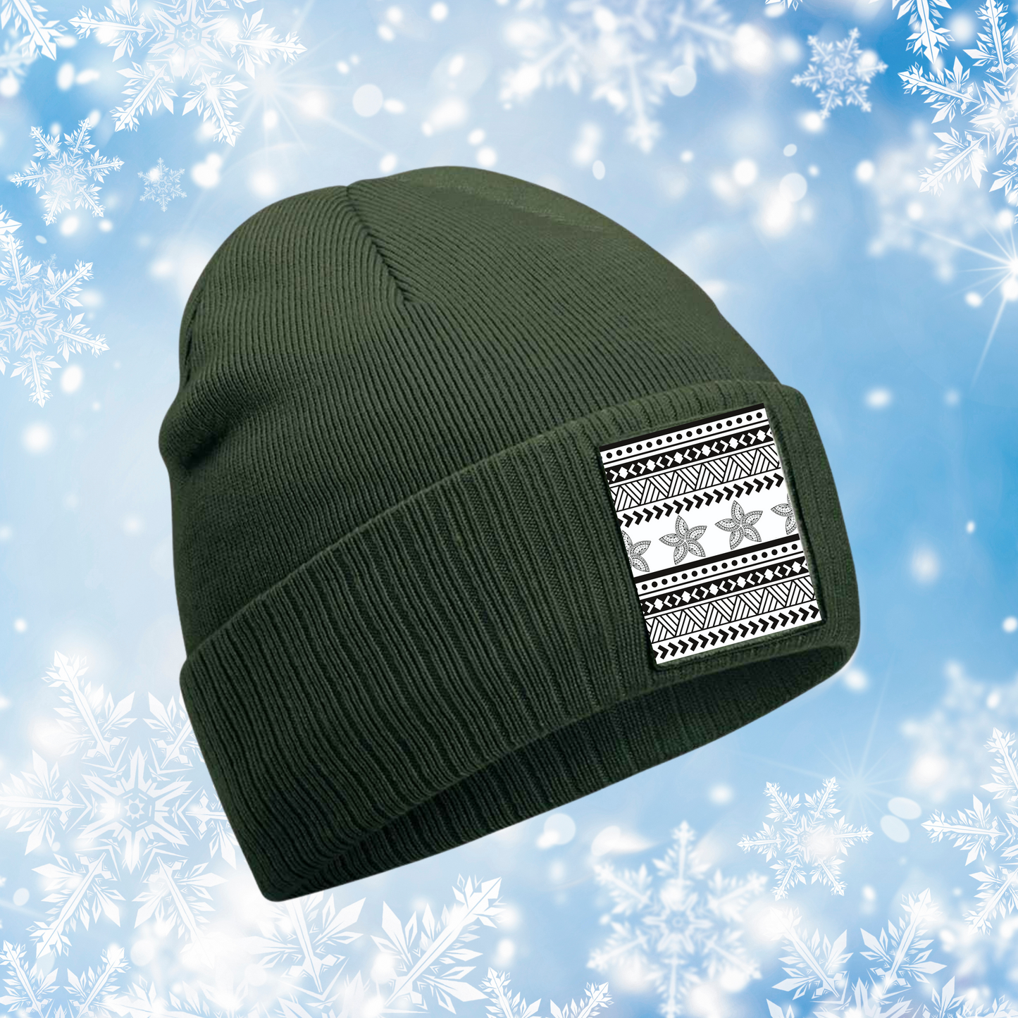 Micro Fleece Lining Patch Beanie