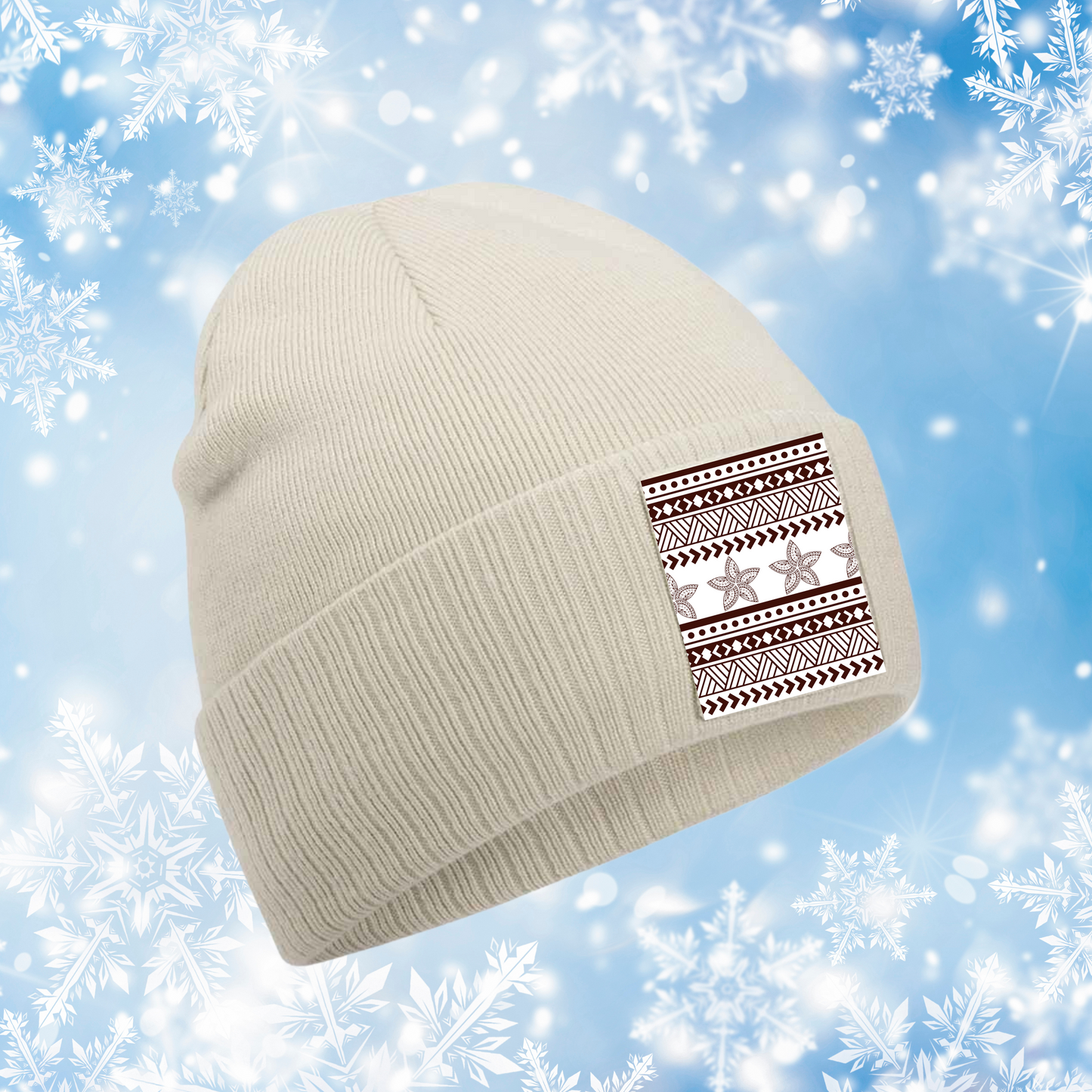 Micro Fleece Lining Patch Beanie