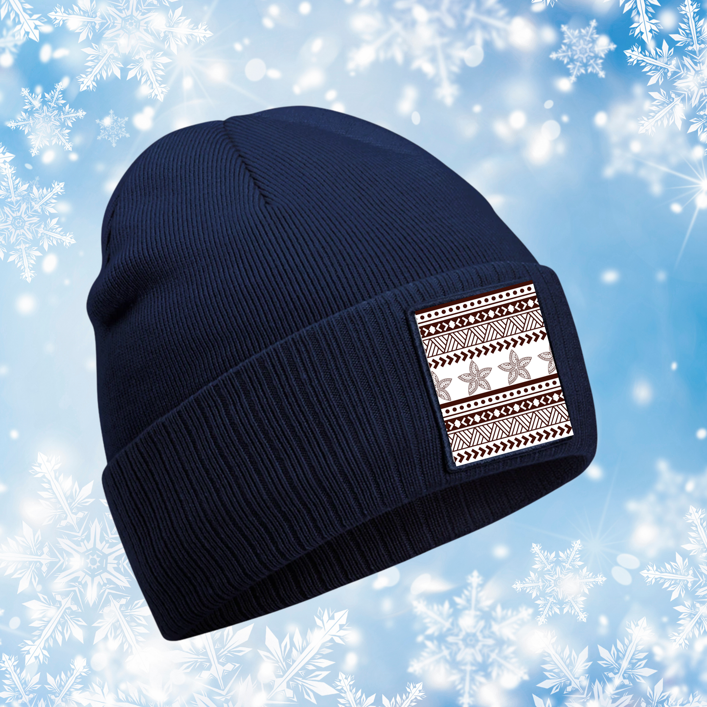 Micro Fleece Lining Patch Beanie